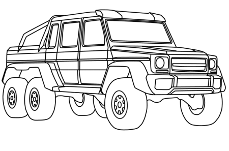 Раскраска Мерседес Гелендваген g63