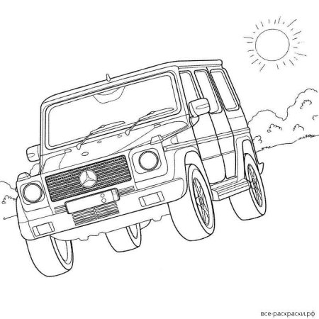 Раскраска Мерседес Гелендваген