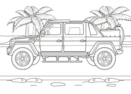 Раскраска "Джипы"