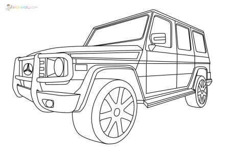 Раскраска Мерседес Гелендваген g63