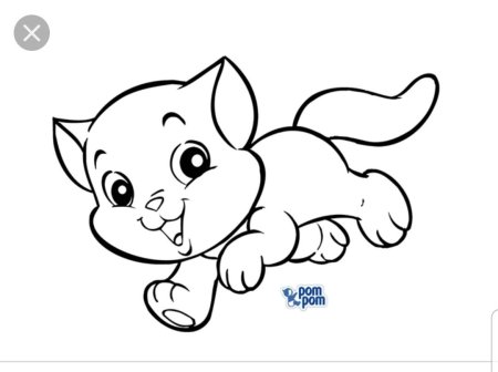 Котенок раскраска для детей