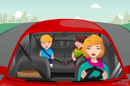 Пассажиры в автомобиле иллюстрация