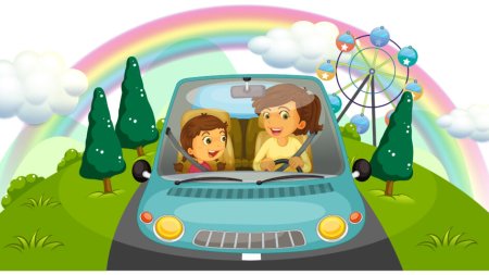 Мама едет в машине