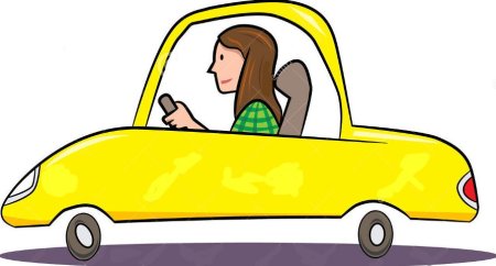 Рисунок человек за рулем машины