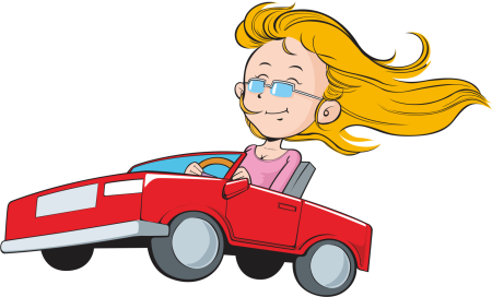 Водить машину мультяшка