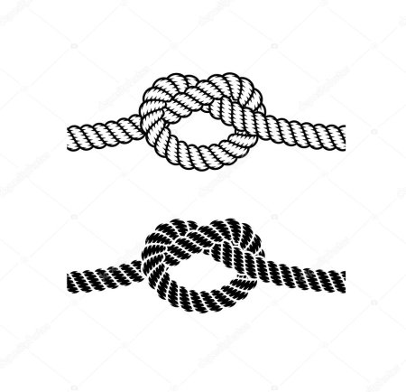 Узел из веревки вектор