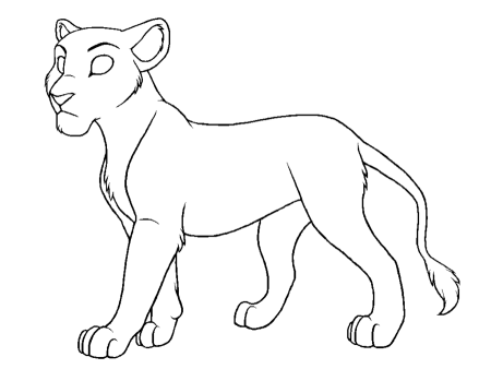 Львица раскраска для детей