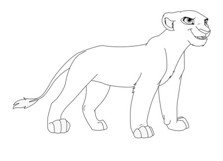 Раскраска Король Лев Сараби