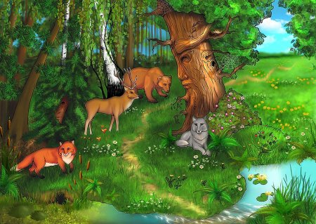 Изображение леса для детей