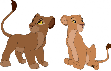 Король Лев Киара на белом фоне