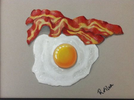 Яичница карандашом