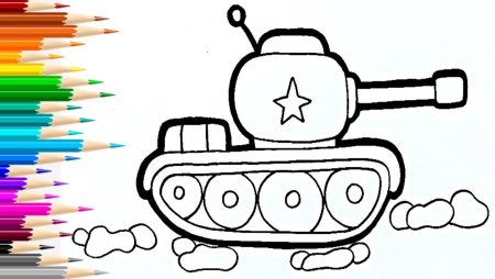 Танк рисунок детский
