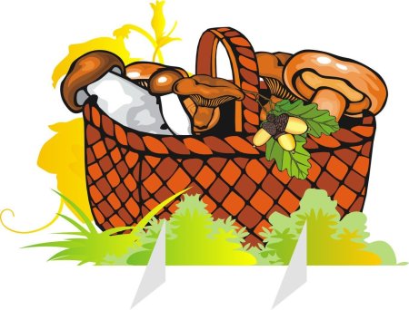 Корзина с грибами