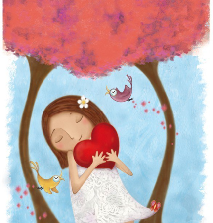 Девочка с сердечком