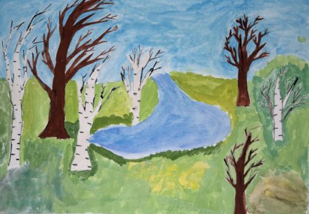 Детский рисунок природа