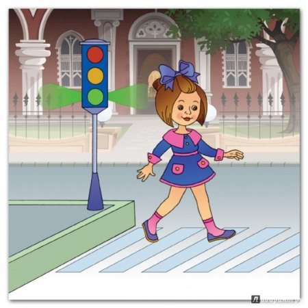 Пешеход и светофор для детей рисование