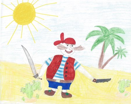 Чуковский Бармалей детский рисунок