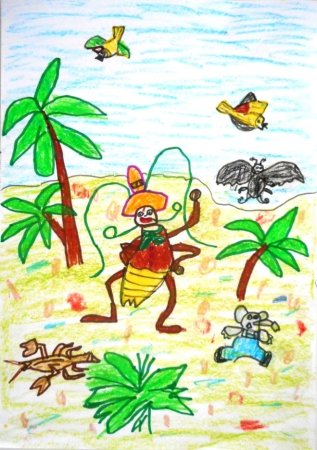 Рисунок к сказке Чуковского краденое солнце