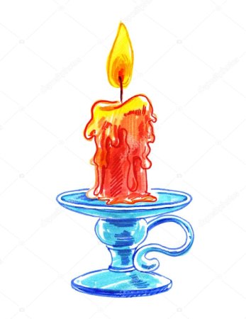 Рисование свечкой для детей