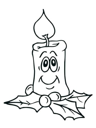 Свеча раскраска для детей