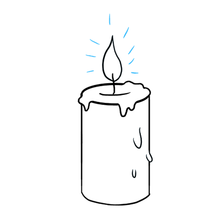 Свеча рисунок карандашом