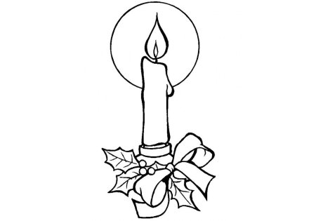 Свеча раскраска