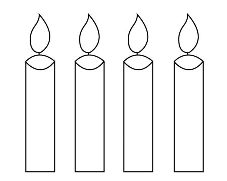 Свеча трафарет