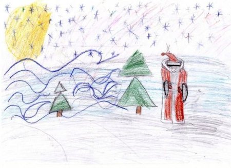 Рисование на тему метель