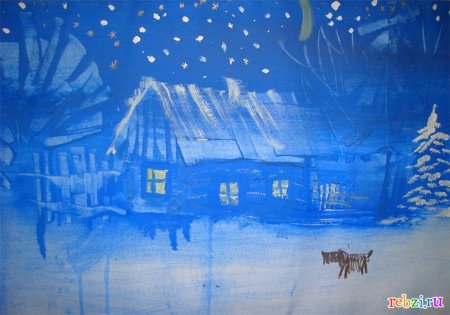 Вьюга детский рисунок