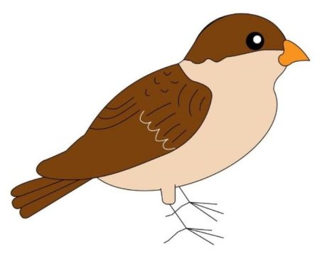 Рисование воробья