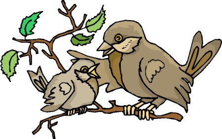 Маленький Воробей мультяшный