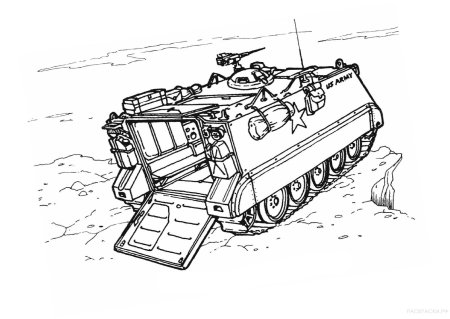Раскраски танки БТР Военная техника