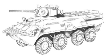 Раскраска бронетранспортер БТР-80а