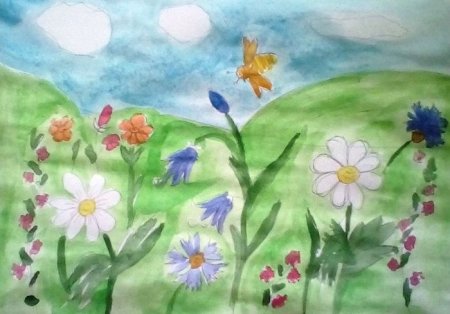 Рисунок Луга
