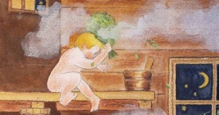 Баня рисунок для детей