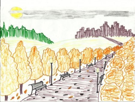 Парк рисование 3 класс