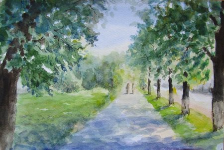 Аллея рисунок