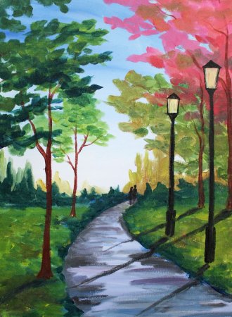 Аллея парка перспектива