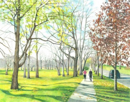 Осенний пейзаж набросок