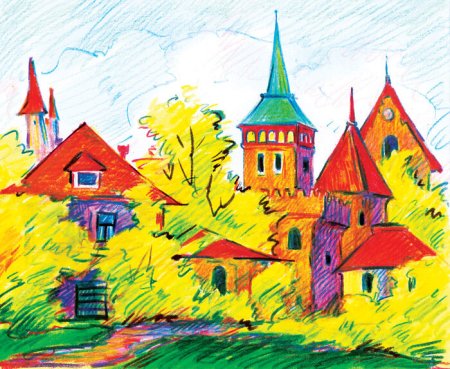 Работы цветными КАРАНДАШАМИДЛЯ теьей