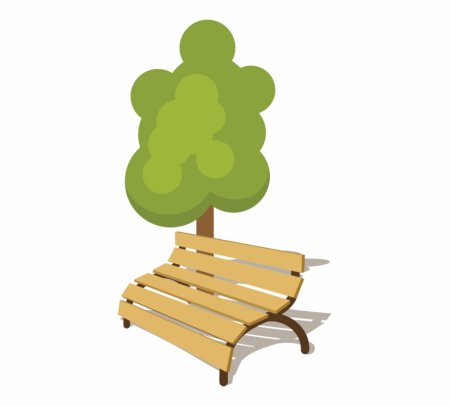 Скамейка вектор