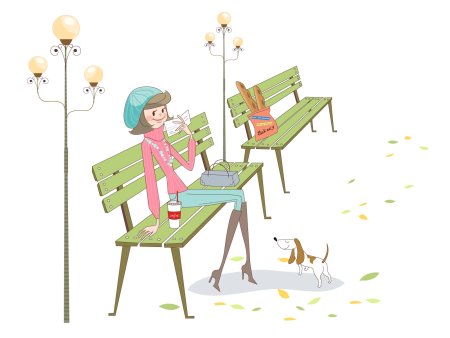 Скамейка иллюстрация