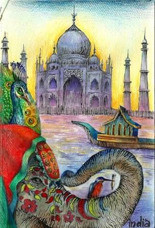 Индия рисунки