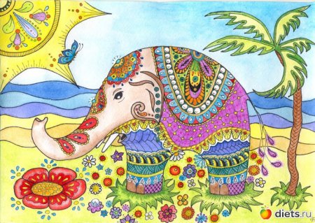 Декоративное изображение слона для детей