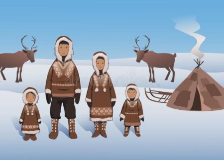 Чукчи якуты дети вектор