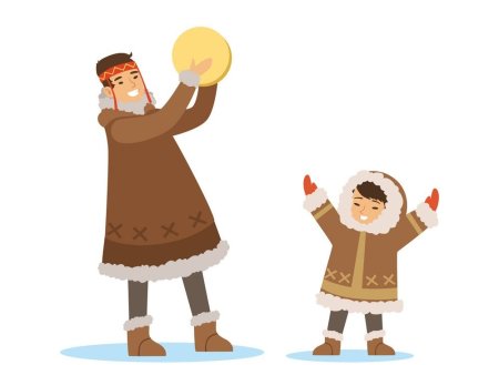 Чукчи якуты дети вектор