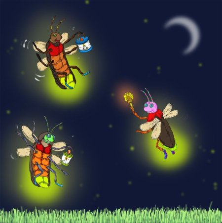 Светлячок рисованный