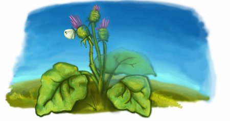 Детский рисунок лопуха