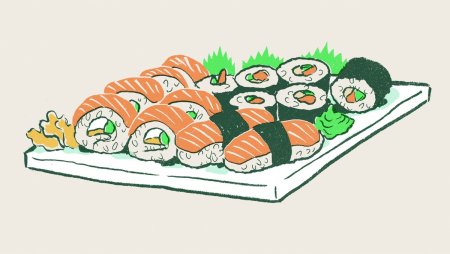 Роллы нарисованные