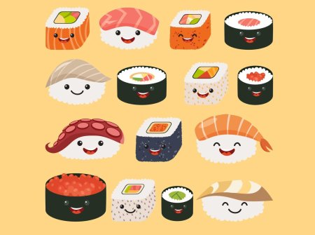 Наклейки роллы